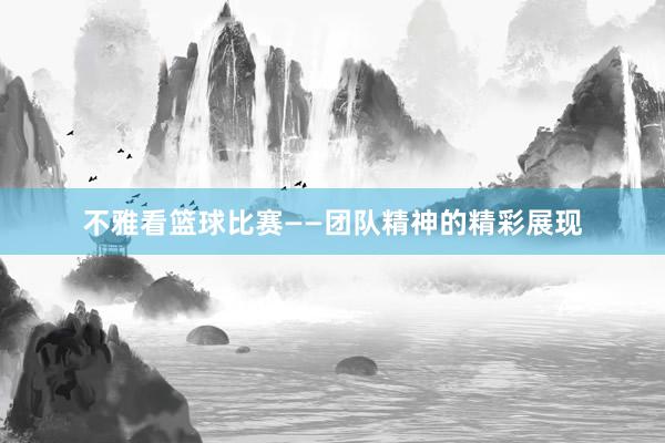 不雅看篮球比赛——团队精神的精彩展现